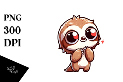 Innocent Sloth with Rolling Eyes PNG Product Image 1