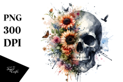 Skull with Splashes, Transparent PNG Product Image 1