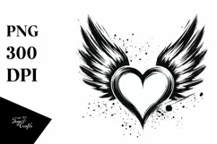 Heart with Wings, Transparent PNG Product Image 1