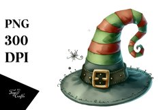 Funny Watercolor Halloween Hat Clipart Product Image 3