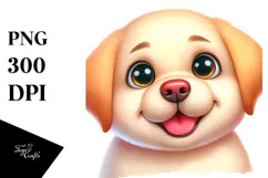 Happy Labrador Retriever Cartoon PNG Product Image 1