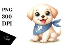 Happy Labrador Retriever Cartoon PNG Product Image 1