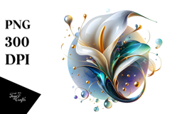 Glossy Calla Lily Abstract, High-Res PNG Product Image 1