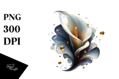 Glossy Calla Lily Abstract, High-Res PNG Product Image 1