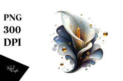 Glossy Calla Lily Abstract, High-Res PNG Product Image 1