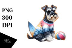 Miniature Schnauzer Sand Sunset | Clipart Product Image 1