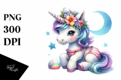 Cute Baby Unicorn with Beachwear Product Image 1