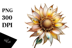 Sunflower Watercolor Splash PNG Product Image 1