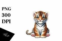 Cute Baby Tiger Barn | Sublimation | Clipart Product Image 1