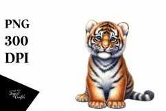 Cute Baby Tiger Barn | Sublimation | Clipart Product Image 3