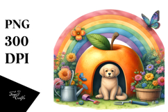 Illustration Dog House Rainbow Product Image 1