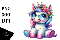 Vibrant Cute Unicorn PNG Product Image 1