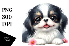 Happy Baby Japanese Chin PNG Product Image 1