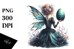 Gothic Fairy with Easter Egg, Transparent PNG Product Image 1