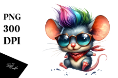 Cute Baby Mouse Jumping with Goofy Smile PNG Product Image 1