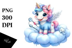 Baby Unicorn Dentist Splash | Sublimation | Clipart Product Image 1