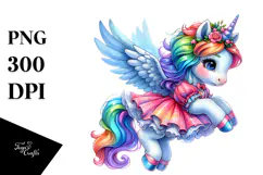 Vibrant Cute Unicorn PNG Product Image 1