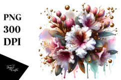 Glossy Rhododendron PNG Product Image 1