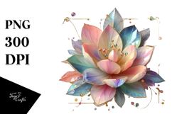 Glossy Tulip with Golden Frame PNG Product Image 1