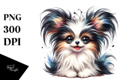 Cartoon Papillon with Big Eyes PNG Product Image 1