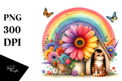 Cat House Rainbow Bird Butterfly Product Image 1
