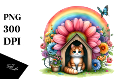 Cat House Rainbow Bird Butterfly Product Image 1