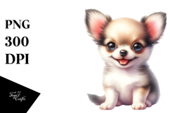 Watercolor Baby Chihuahua PNG Product Image 1