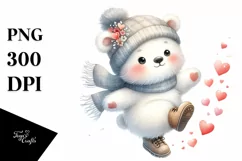 Winter Baby Polar Bear PNG Product Image 3