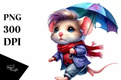 Expressive Baby Mouse with Modest Haircut PNG Product Image 1