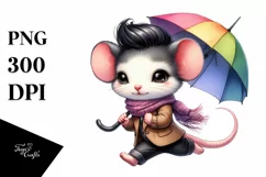 Expressive Baby Mouse with Modest Haircut PNG Product Image 3