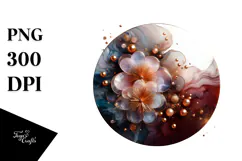 Abstract Cosmos with Glossy Finish, Artistic PNG Product Image 1