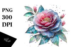 Camellia Watercolor, PNG Product Image 1