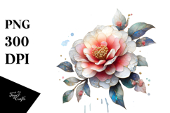 Camellia Watercolor, PNG Product Image 1