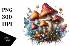 Detailed Magical Mushroom Watercolor Product Image 1