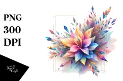 Abstract Colorful Lobelia, Diamond PNG Product Image 1