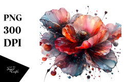 Abstract Shiny Poppy Made of , Transparent PNG Product Image 1