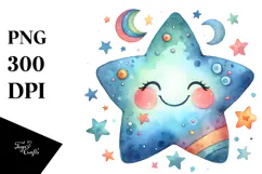 Simple Colorful Star, High-Res PNG Product Image 1