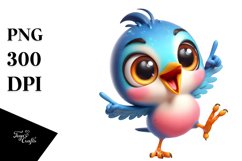 Colorful Cartoon Starling Clipart Product Image 3