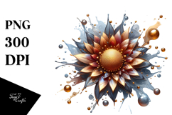 Abstract Sunflower PNG Product Image 1