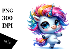 Vibrant Drawing of Cute Unicorn Dancing Funny Product Image 1