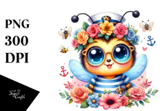 Baby Bee Sailor Outfit PNG Product Image 1