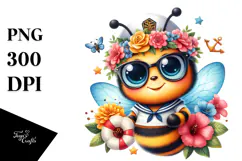 Baby Bee Sailor Outfit PNG Product Image 1
