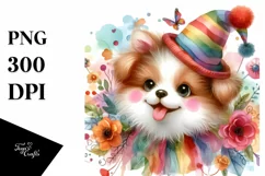 Colorful Whimsical Dog Sublimation Clipart Product Image 1