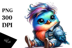 Cute Baby Bird Silly Style PNG Product Image 1