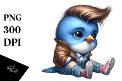 Cute Baby Bird Silly Style PNG Product Image 1