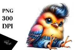 Cute Baby Bird Silly Style PNG Product Image 1