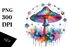 Colorful Magical Mushroom | Clipart Product Image 1