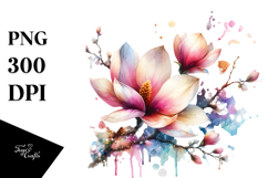 Magnolia Watercolor, PNG Product Image 1