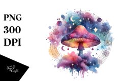 Magical Celestial Astral Mushroom | Clipart Product Image 3