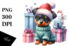 Expressive Baby Doberman Pinscher PNG Product Image 3